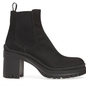 Prada Black Chelsea Heeled Boot Size9